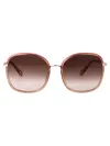 Chloé Chloe Squared Sunglasses Ch0031 S 021 In Brown