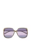 Chloé Brown Recycled Acetate Sunglasses In Blue