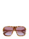 Chloé Gayia Acetate Semi-shield Sunglasses In Pink