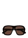 Chloé 58mm Pilot Sunglasses In Brown