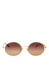 Chloé Chloe Round Sunglasses Ch0326 S 001 In Brown