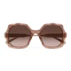 Chloé Eyewear Oversized Square-frame Sunglasses In Brown