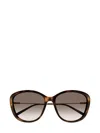 Chloé Chloe Brown Gradient Butterfly Ladies Sunglasses Ch0175sk 002 59 In Brown