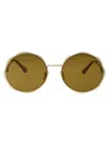 Chloé Round-frame Metal Sunglasses With Wavy Design