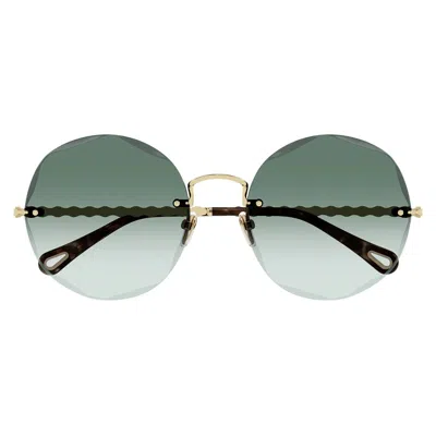 Chloé Sunglasses Ch0254 S 003 Gold/green Woman