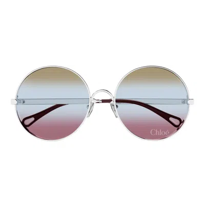 Chloé Sunglasses Ch0321 S 003 Silver/blue Women In Red