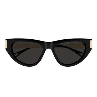 Chloé Sunglasses Ch0350 S 001 Black Gold/gray Woman