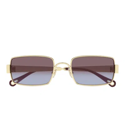 Chloé Sunglasses Ch0354 S 004 Gold/red Woman In Purple