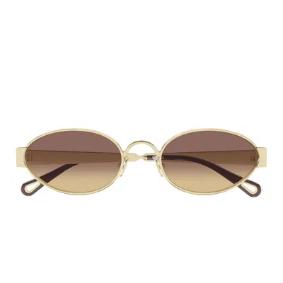 Chloé Sunglasses Ch0355 S 002 Gold/brown Woman