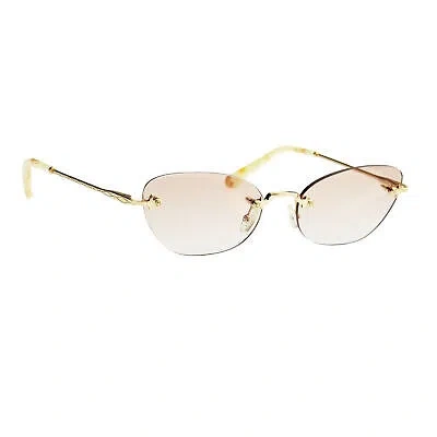 Pre-owned Chloé Sunglasses Chloe Yellow Gold Ivory Cat Eye Original