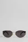 Chloé Chloe Women Black Acetate Sunglasses In Gold