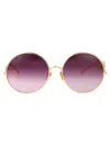 Chloé Chloe Round Sunglasses Ch0329 S 003 In Gold