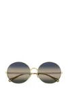 Chloé Full Frame Sunglasses In Gold