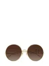 Chloé Iconic Round Metal Sunglasses In Brown