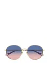 Chloé 55mm Gradient Round Sunglasses In Multi