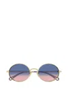 Chloé 55mm Gradient Round Sunglasses In Multi