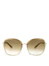 Chloé Beige-yellow-green Bio Injection Sunglasses In Burgundy
