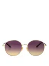 Chloé Chloe Geometrical Sunglasses Ch0325 S 001 In Gold