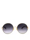 Chloé Chloe Round Sunglasses Ch0321 S 005 In Gold