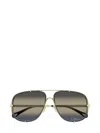 Chloé 62mm Oversize Gradient Rectangular Sunglasses In Gold