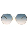 Chloé Chloe Tinted Sunglasses Ch0169 Sa 002 In Gold
