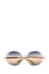 Chloé Chloe Women Gold Metal Salome Sunglasses In Gold-gold-blue
