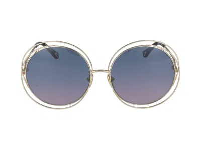 Chloé Sunglasses In Gold Gold Blue