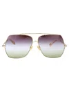 Chloé Chloe Butterfly Sunglasses Ch0278 S 002 In Gold-gold-green