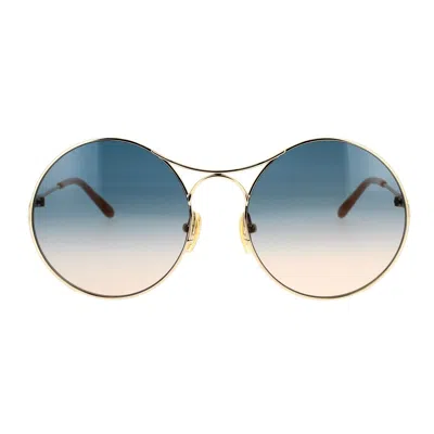 Chloé Sunglasses In Gold Gold Green | ModeSens display picture 3
