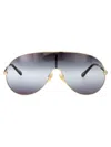 Chloé Chloe Mask Sunglasses Ch0283 S 001 In Gold-gold-grey