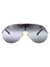 Chloé Chloe Mask Sunglasses Ch0283 S 001 In Gold-gold-grey