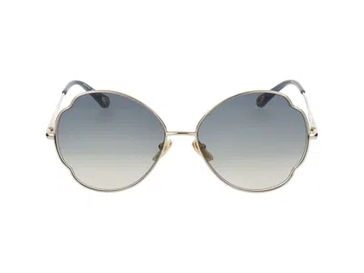 Chloé Sunglasses In Gold Gold Grey