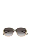 Chloé Ombré-effect Square-frame Sunglasses In Grey