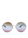 Chloé Full Frame Sunglasses In Metallic