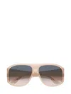 Chloé 60mm Gradient Navigator Sunglasses In Gray