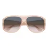Chloé 60mm Gradient Navigator Sunglasses In Orange