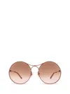 Chloé Chloe Womens Pink Ch0166s Round-frame Metal Sunglasses In Pink
