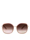 Chloé Chloe Squared Sunglasses Ch0031 S 021 In Red