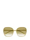 Chloé 56mm Gradient Square Sunglasses In Yellow