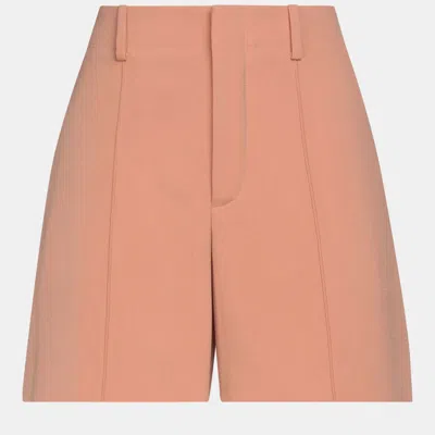 Pre-owned Chloé Sunny Brown Crepe Shorts M (fr 40)