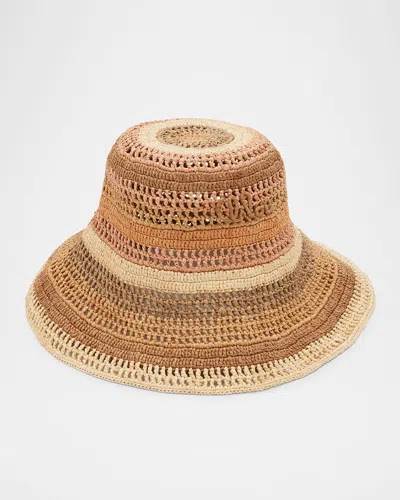 Chloé Sunset Raffia Bucket Hat In Multi
