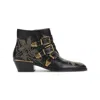 Chloé Lamb Leather Chelsea Boots With Rubber Sole In Black