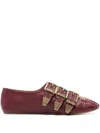 Chloé Susan Ballerinas Pointed Toe Studded Detail In Multi