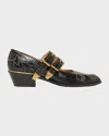 Chloé Chloe Elegant Pumps With Leather Construction And 4cm Heel Height In Black