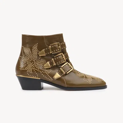 Chloé Bottines Susanna Femme Beige Taille 36 100% Cuir De Veau