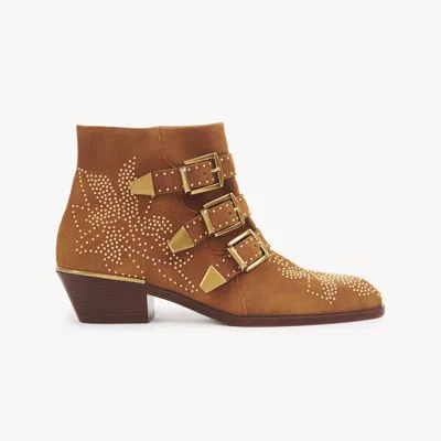 CHLOÉ BOTTINES SUSANNA FEMME BRUN TAILLE 39 100% CUIR DE VEAU