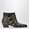 Chloé Lamb Leather Chelsea Boots With Rubber Sole In Black