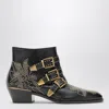 Chloé Lamb Leather Chelsea Boots With Rubber Sole In Black