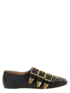 Chloé Susanna Buckle-details Studded Flat Pumps In Black