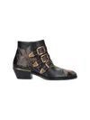 Chloé Women Susan Leather Boots In Black